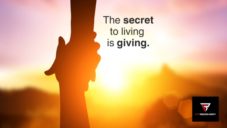 "The secret to living is giving." - Tony Robbins